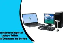 ban on imports of laptop