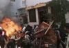 churches set on fire in Pakistan