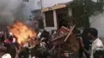 churches set on fire in Pakistan