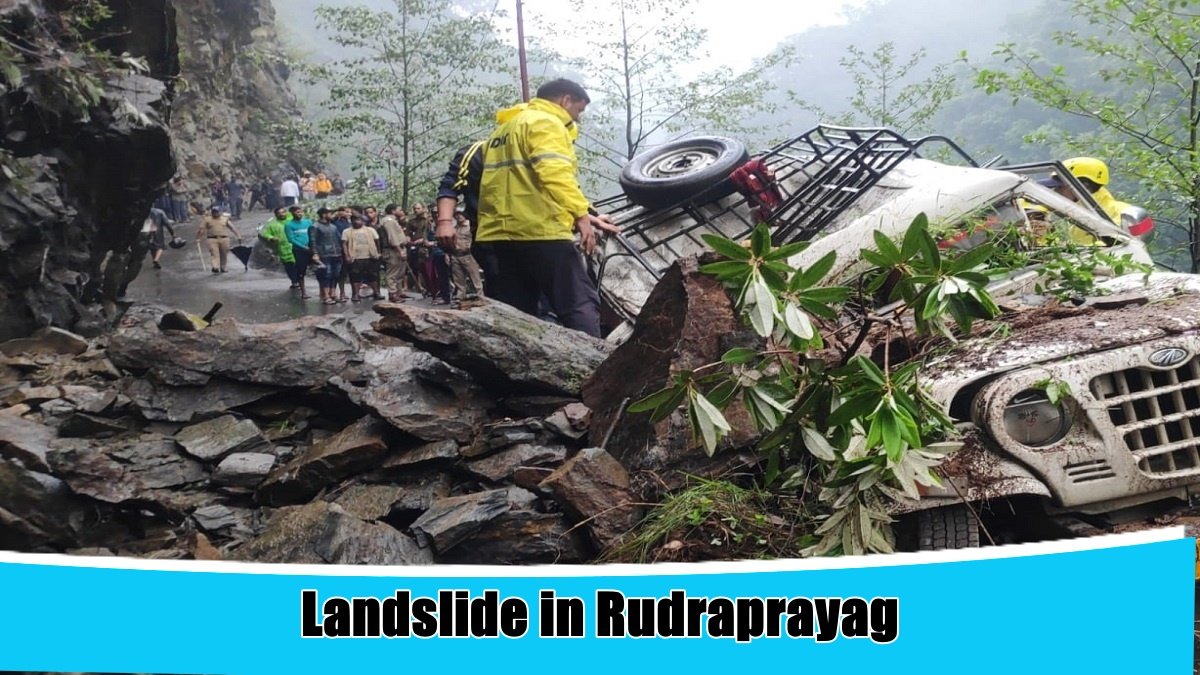 Heavy rains in Gaurikund, many shops damaged due to landslide in Rudraprayag