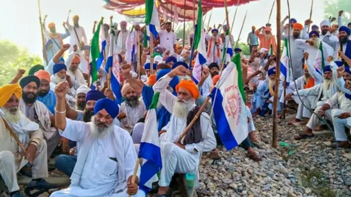 Farmers Rail Roko protest Farmers Rail Roko protest