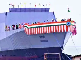 Last stealth frigate of Project 17A, Mahendragiri, launched by Indian Navy in Mumbai Mahendragiri launched