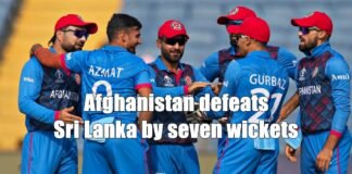 Afghanistan defeats Sri Lanka by seven wickets
