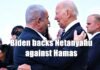 Biden backs Netanyahu against Hamas