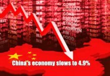 Chinas economy slows to 4.9%
