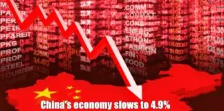 Chinas economy slows to 4.9%