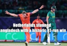 Netherlands stunned Bangladesh with a historic 87-run win