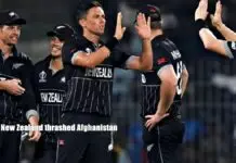 New Zealand thrashed Afghanistan by 149 runs to remain unbeaten in the World Cup New Zealand thrashed Afghanistan