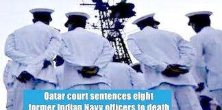 Qatar court sentences eight former Indian Navy officers to death