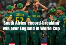 South Africa win over England in World Cup