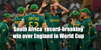 South Africa win over England in World Cup