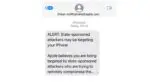 Apple denies blaming any government for phone hacking alerts to opposition leaders apple massage