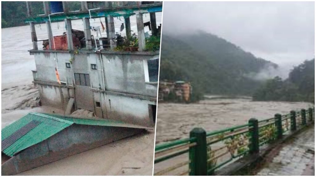 flood in Sikkim