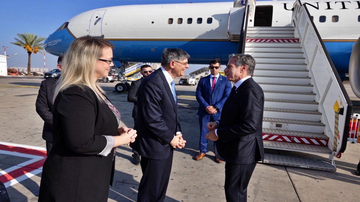 Antony Blinken arrived in Tel Aviv on Friday