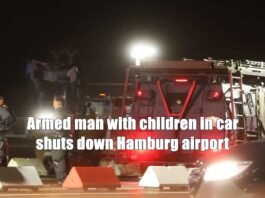 Armed man with children in car shuts down Hamburg airport