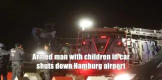 Armed man with children in car shuts down Hamburg airport