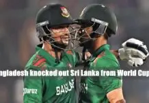 Bangladesh knocked out Sri Lanka from World Cup with 4-wicket win Bangladesh knocked out Sri Lanka from World Cup