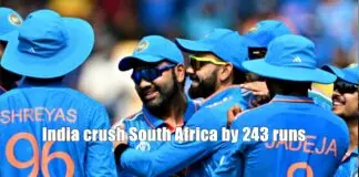 India crush South Africa by 243 runs