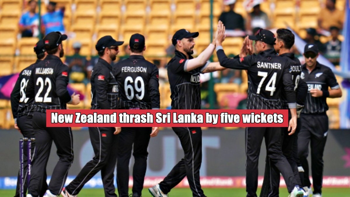New Zealand thrash Sri Lanka by five wickets, seal semi-final berth in World Cup 2023