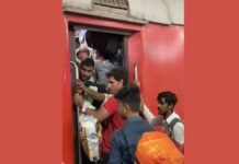 Passenger misses train due to overcrowding