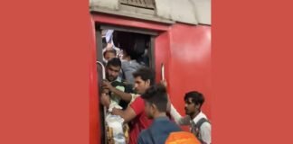 Passenger misses train due to overcrowding