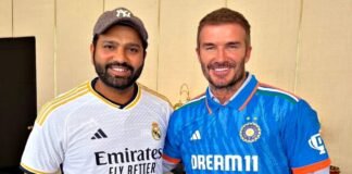 Rohit Sharma meets David Beckham
