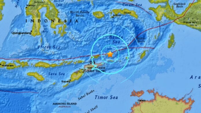 earthquakes in the Banda Sea