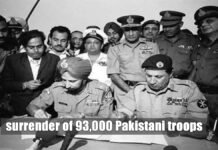 93,000 Pakistani troops surrender
