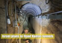 Israel plans to flood Hamas tunnels