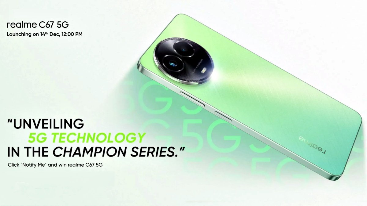 Realme C67: A budget-friendly 5G smartphone launching on December 14