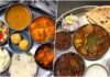 Veg and non-veg thalis