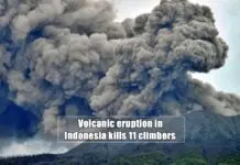 Volcanic eruption in Indonesia kills 11 climbers, 22 missing Volcanic eruption in Indonesia kills 11 climbers