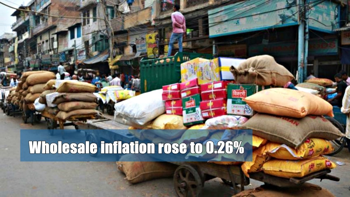 Wholesale inflation rose to 0.26% in November after seven months of deflation