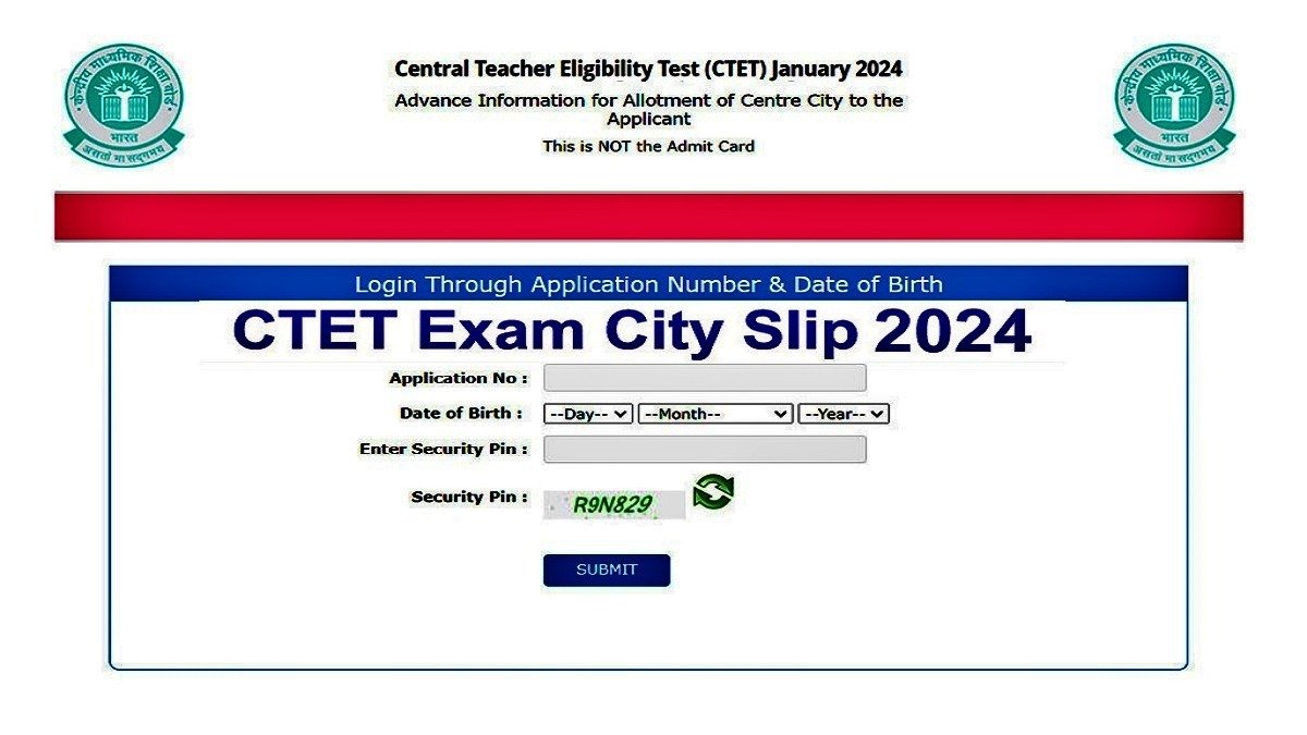 CBSE releases CTET exam city slip on official website