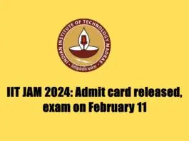 IIT JAM 2024: Admit card released, exam on February 11 IIT JAM 2024