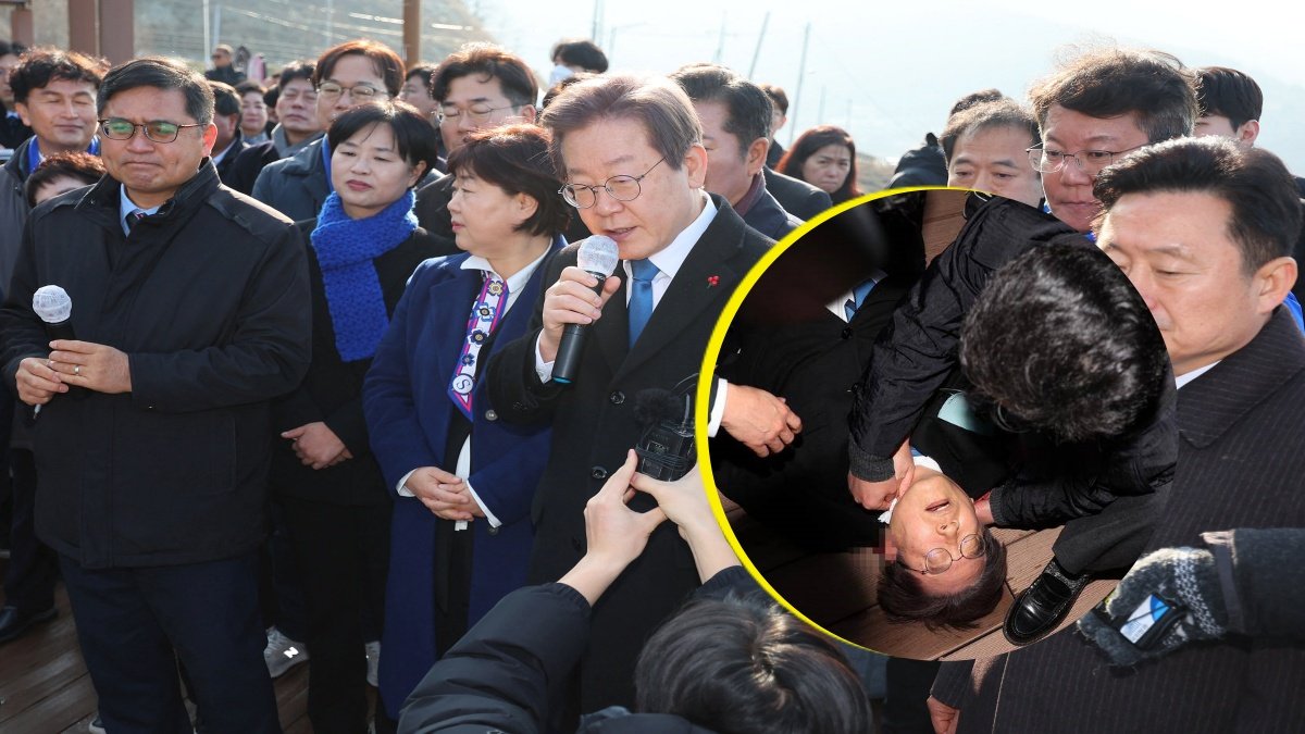 South Korean opposition leader Lee Jae-Myung stabbed in neck during Busan visit