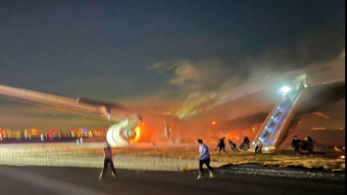 Plane collision at Tokyo’s Haneda Airport sparks fire and panic
