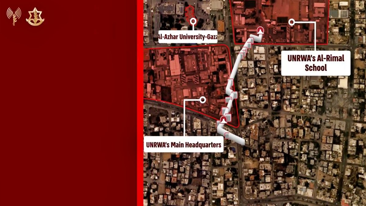 Israel accuses Hamas of using UNRWA tunnels as military base in Gaza