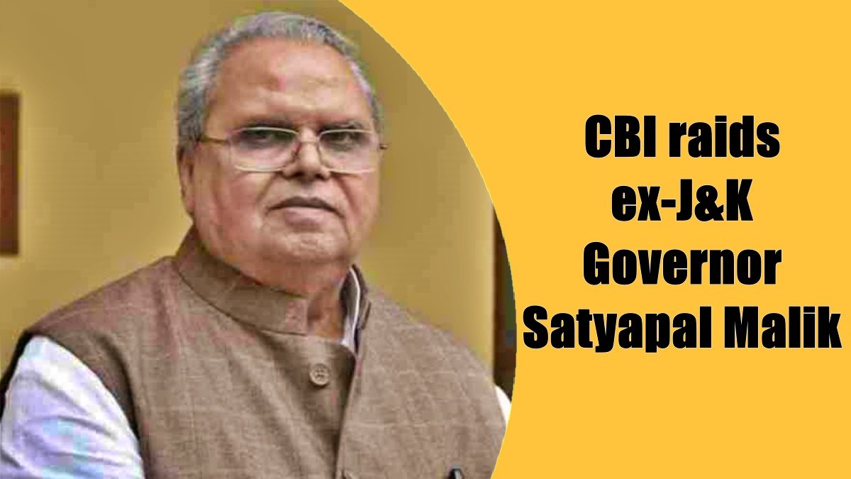 CBI raids ex-J&K Governor Satyapal Malik and others over Rs 2,200 crore Kiru hydel project scam