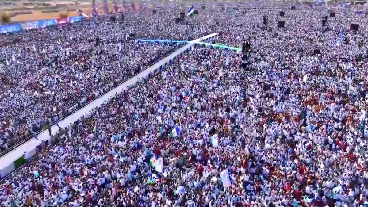 Over 10 lakh people attended a rally of Andhra Pradesh CM YS Jagan Mohan Reddy