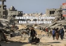 Israeli Military Concludes Khan Yunis Operation