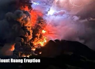 Mount Ruang Eruption