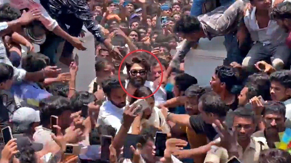 Allu Arjun, Rallies Support for YSRCP in Nandyal Amidst Massive Fanfare, watch video