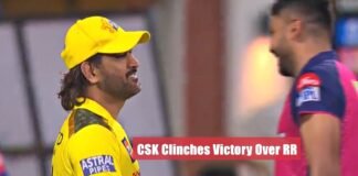 CSK Clinches Victory Over RR
