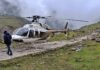 Helicopter Landing on Route to Kedarnath