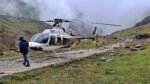 Helicopter Landing on Route to Kedarnath