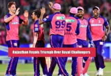 Rajasthan Royals Triumph Over Royal Challengers