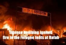 intense bombing in the refugee tents Ralf