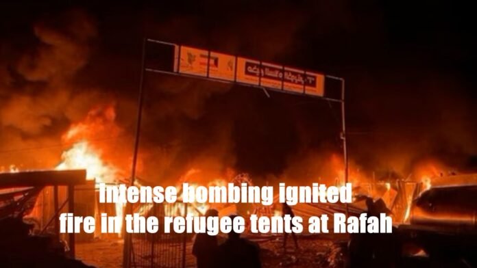 intense bombing in the refugee tents Ralf