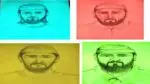 sketches of four suspected terrorists